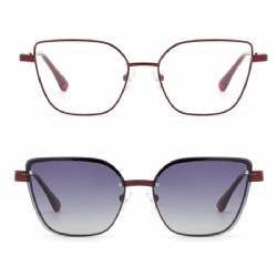Metal optical frame clip-on