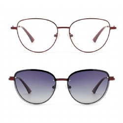 Metal optical frame clip-on
