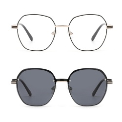 Metal optical frame clip-on