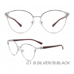 Metal optical frame clip-on