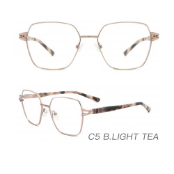 Metal optical frame clip-on